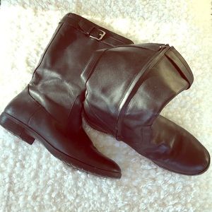 Women’s Black Leather Ralph Lauren Boots